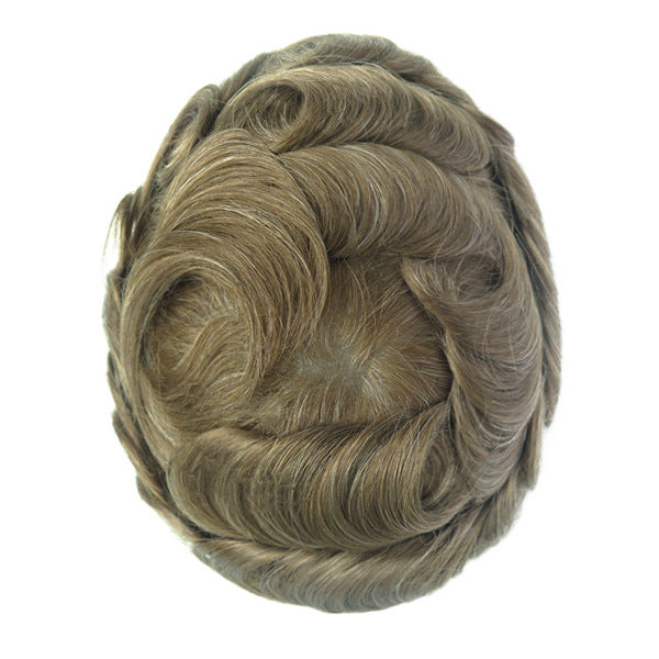 BH LACE | Men's Hair Replacement System | 8″x10″ Full Swiss Lace | Hand-Tied | #4ASH Color | 6″ Length