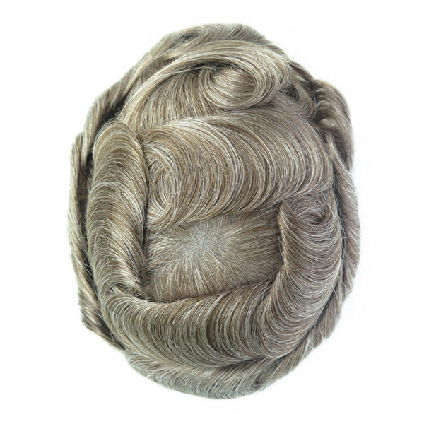 BH LACE | Men's Hair Replacement System | 8″x10″ Full Swiss Lace | Hand-Tied | #4ASH Color | 6″ Length