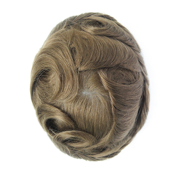BH LACE | Men's Hair Replacement System | 8″x10″ Full Swiss Lace | Hand-Tied | #4ASH Color | 6″ Length