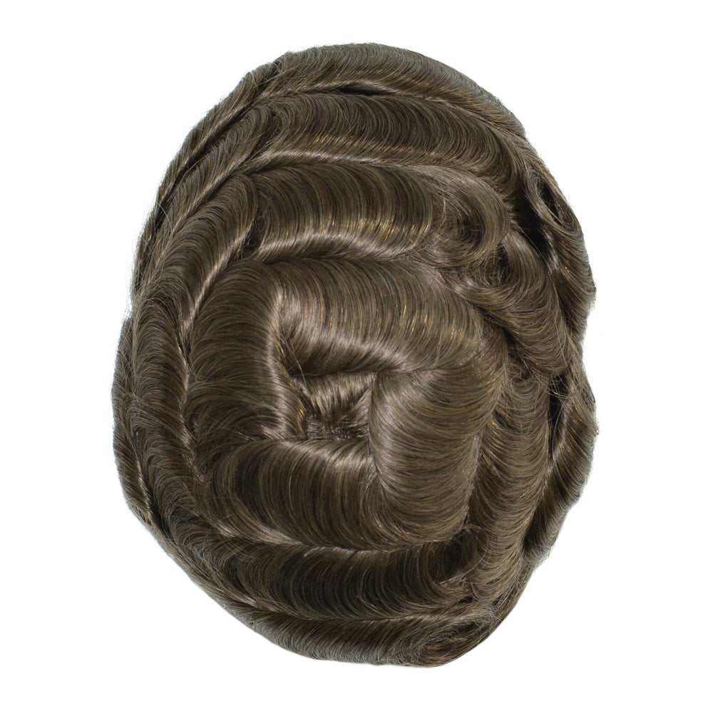 SilkCraftWigs BHQ6 8x10" Men's Hair System | Lace Front & Top + PU Back | Hand-Tied | Multi-Color