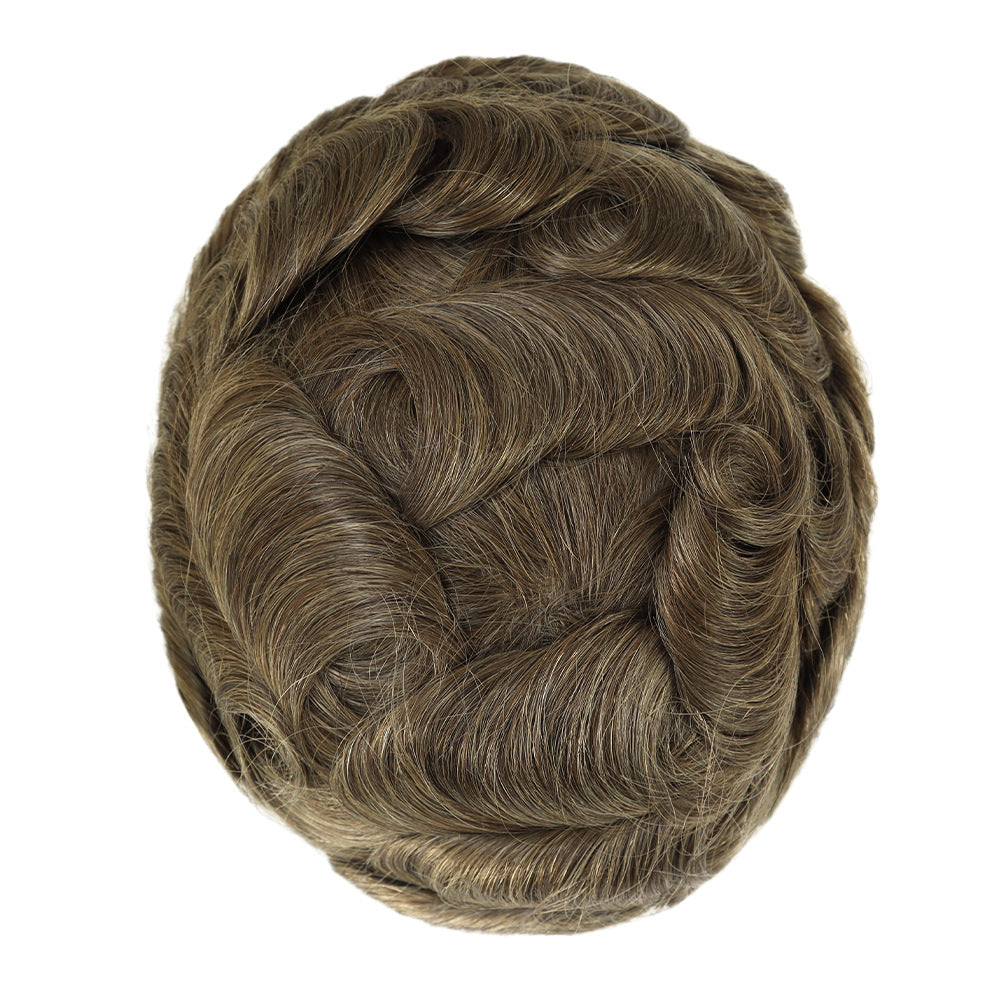 SilkCraftWigs 8x10" Men's Hair System | PU + Lace Base | Hand-Tied | Multi-Color