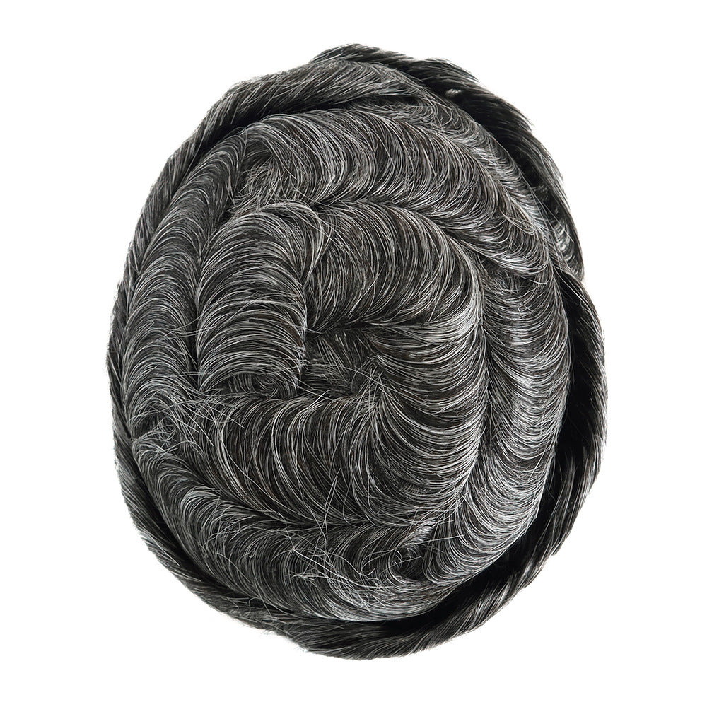 SilkCraftWigs 8x10" Men's Hair System | PU + Lace Base | Hand-Tied | Multi-Color