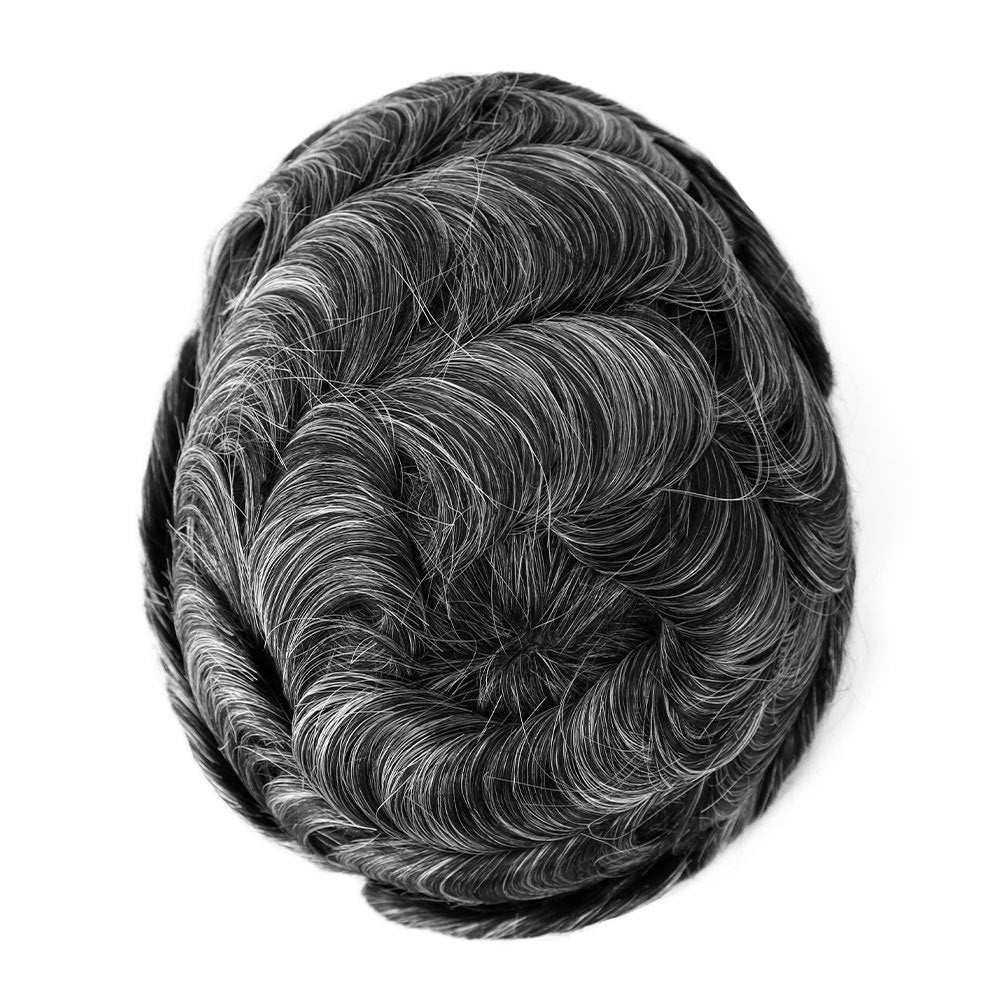 SilkCraftWigs MONO 8x10" Men‘s Hair System | 100% MONO Base | Hand-Tied | Multi-Color