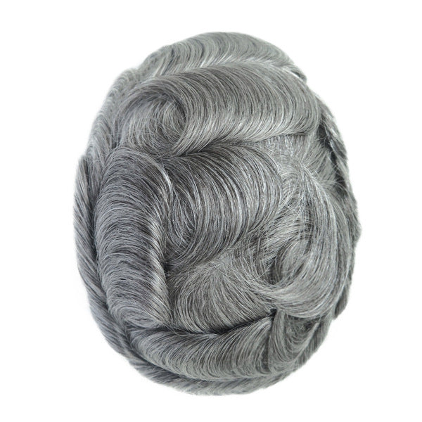 SilkCraftWigs ARES 8x10" Men‘s Hair System | PU Perimeter + MONO Top | Hand-Tied | Multi-Color