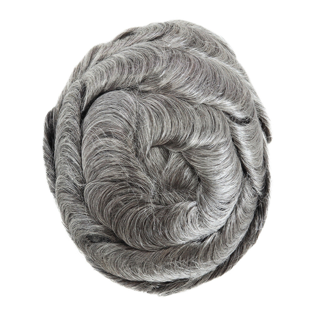 SilkCraftWigs 8x10" Men's Hair System | PU + Lace Base | Hand-Tied | Multi-Color