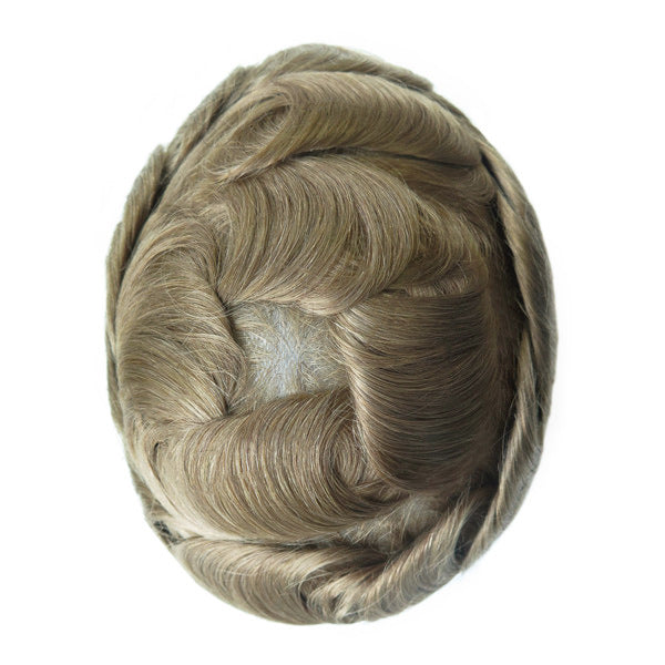 BH LACE | Men's Hair Replacement System | 8″x10″ Full Swiss Lace | Hand-Tied | #4ASH Color | 6″ Length