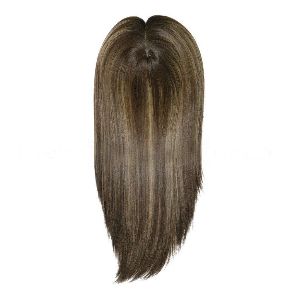 Premium Hand-Tied Jewish Wig (Kosher Wig) | 100% Human Hair | 8″x8″ Full Lace Top | 120% Density | 14"-18" Straight
