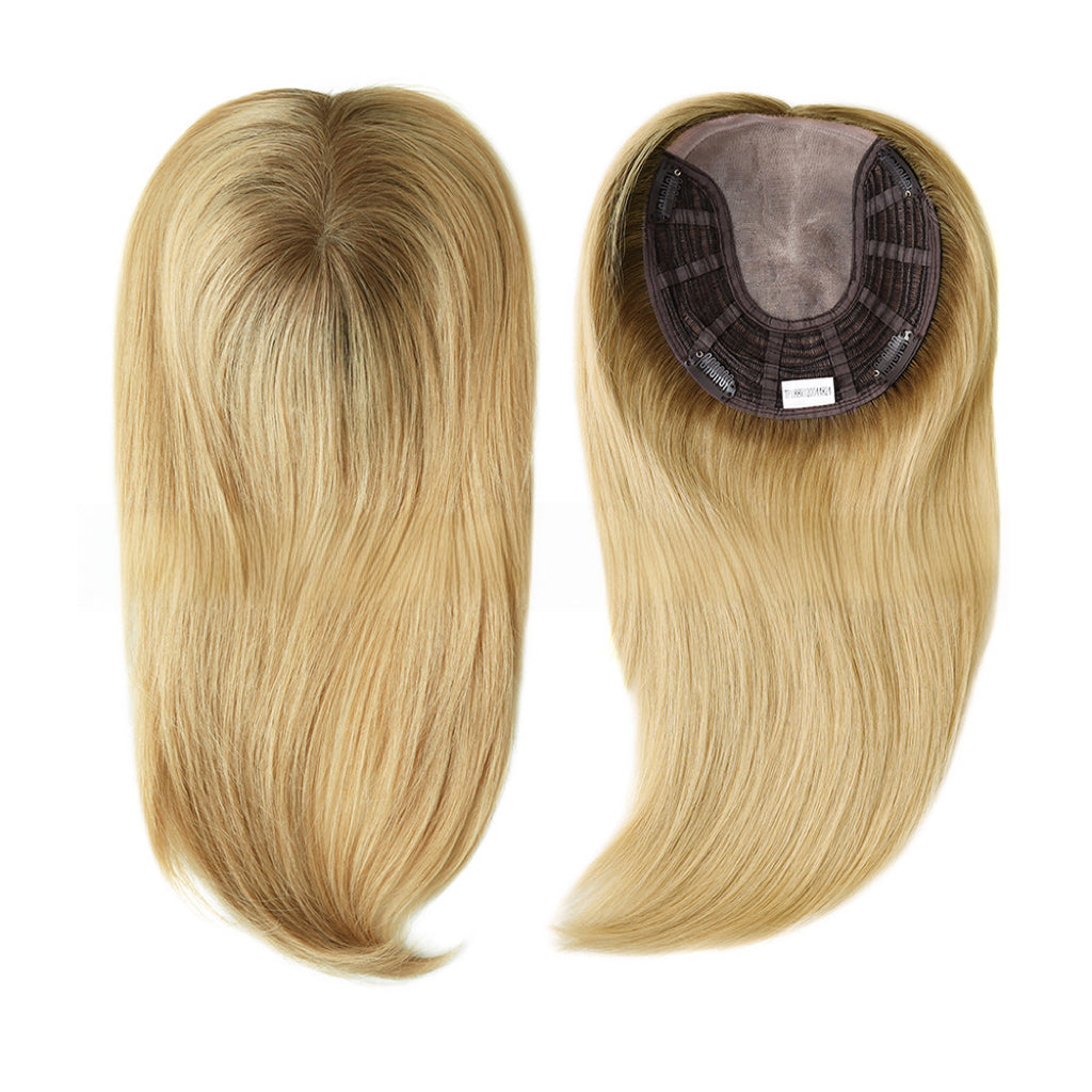 SilkCraft Wigs | TP18 Mono Top Hair Topper for Thinning Crown | 13″ Straight | #Cafe Brown