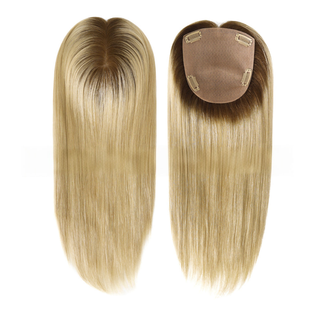 Hair Topper 5.5"x6" | 100% Chinese Remy Human Hair | 16 Inch | Color 8T25