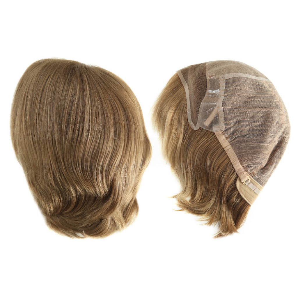 SilkCraft Wigs | European Hair Wig | Front Lace & Hand-Tied Top | 6″-10″ Straight | 120% Density | Natural Color Series