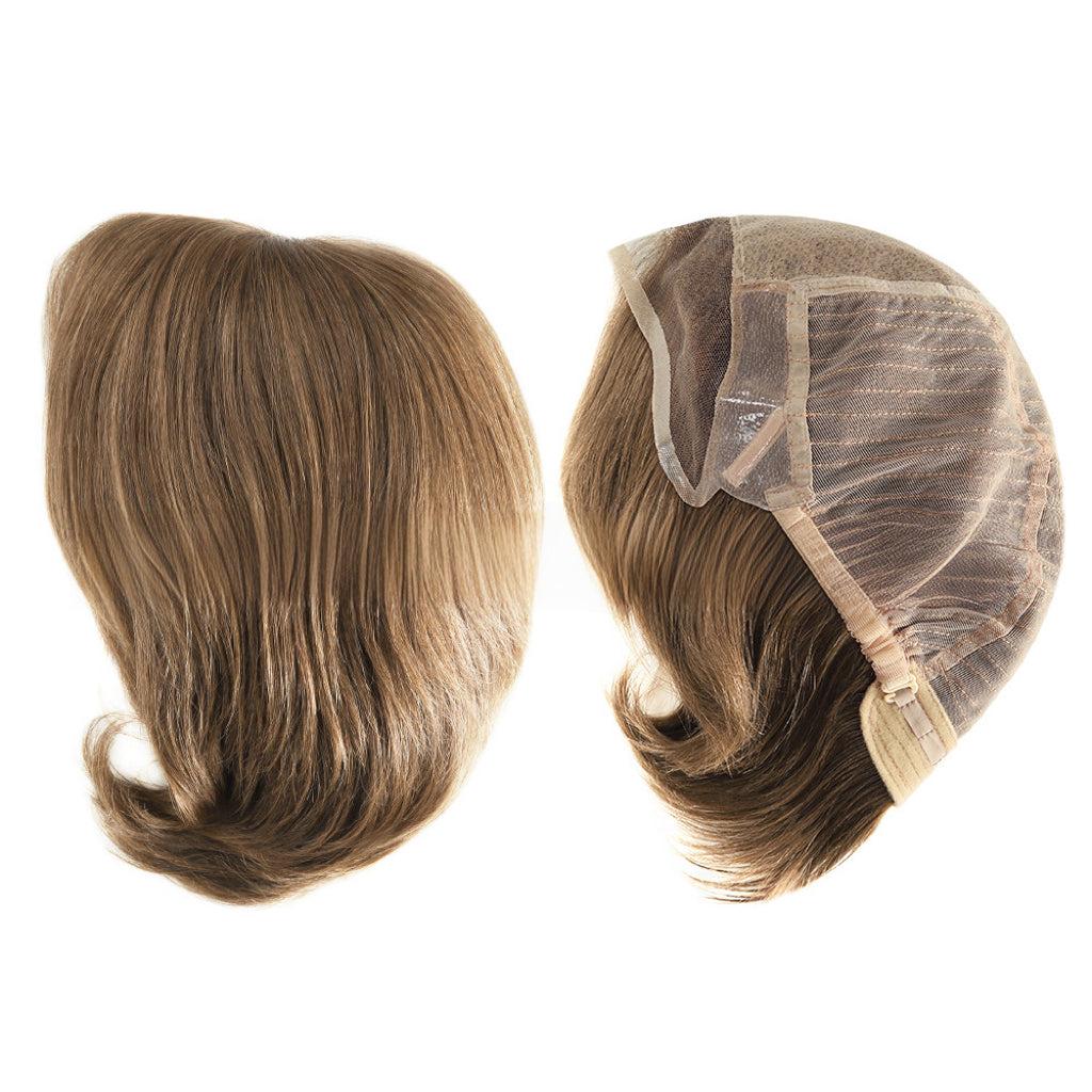 SilkCraft Wigs | European Hair Wig | Front Lace & Hand-Tied Top | 6″-10″ Straight | 120% Density | Natural Color Series