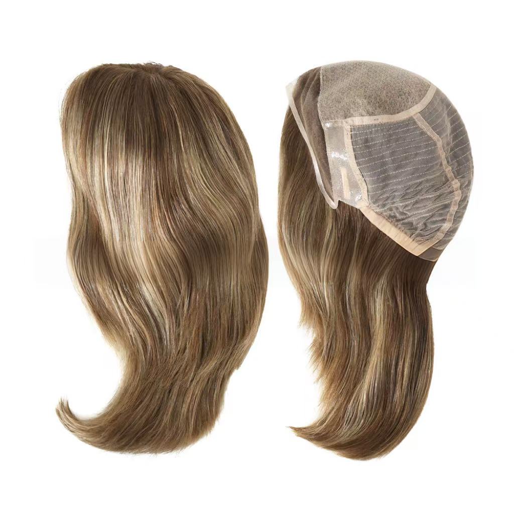 SilkCraft Wigs | European Hair Wig | Front Lace & Hand-Tied Top | 6″-10″ Straight | 120% Density | Natural Color Series