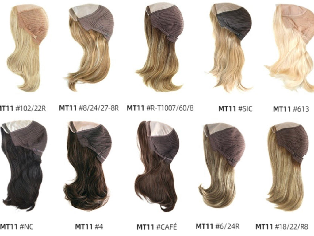 SilkCraftWigs MT11 | Long Straight Wig | Lace Front + Mono Top + Weft Back | 14.5″ | Multi-Color Options