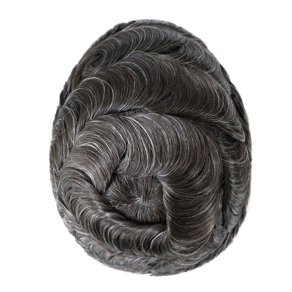 SilkCraftWigs 8x10" Men's Hair System | PU + Lace Base | Hand-Tied | Multi-Color