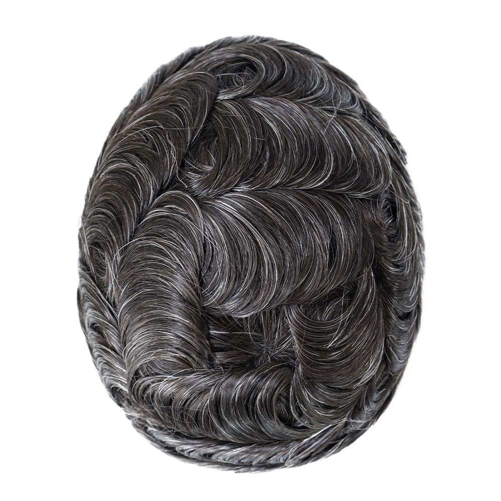 SilkCraftWigs 8x10" Men's Hair System | PU + Lace Base | Hand-Tied | Multi-Color