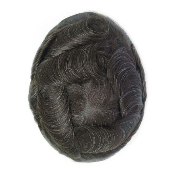 RF INJ #1B Men‘s Toupee | 8"x10" Durable Hair System | V-Loop Injection | 9" Length | Silkcraft Wigs