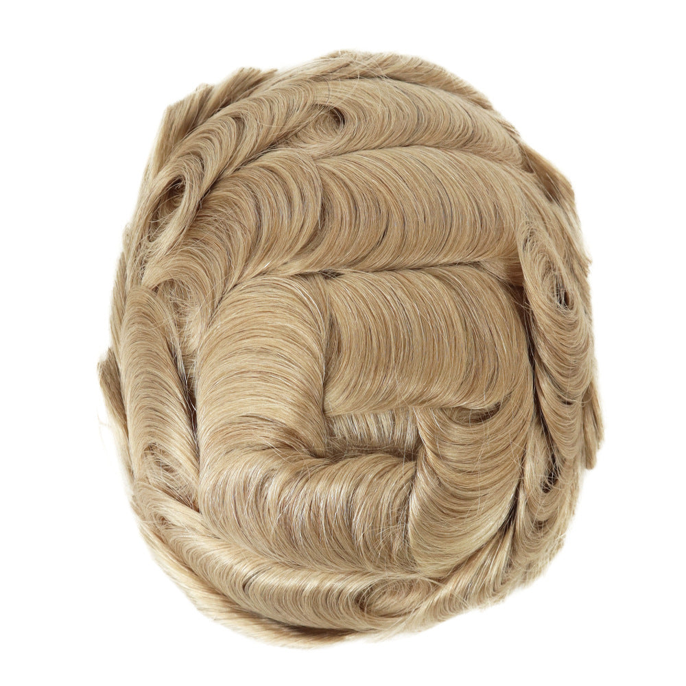 SilkCraftWigs BHQ6 8x10" Men's Hair System | Lace Front & Top + PU Back | Hand-Tied | Multi-Color