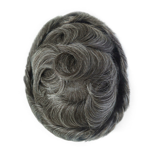 BH LACE | Men's Hair Replacement System | 8″x10″ Full Swiss Lace | Hand-Tied | #4ASH Color | 6″ Length