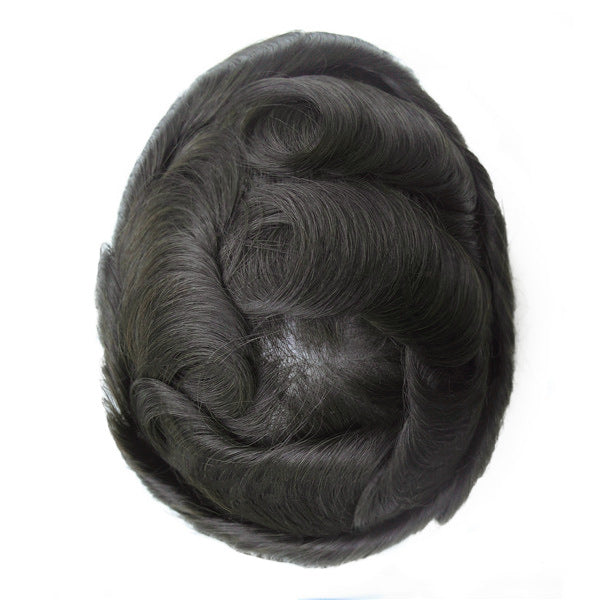 Silkcraft Wigs Q6 Swiss Lace Front Hair System for Men – PU Perimeter Human Hair Toupee 6 Inch