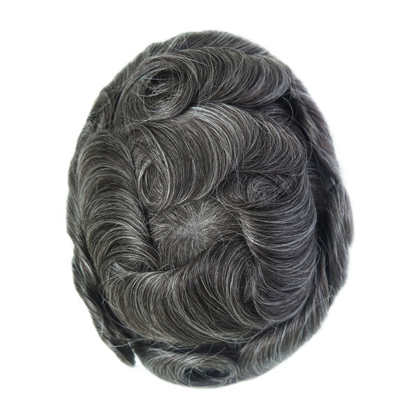 Silkcraft Wigs Q6 Swiss Lace Front Hair System for Men – PU Perimeter Human Hair Toupee 6 Inch