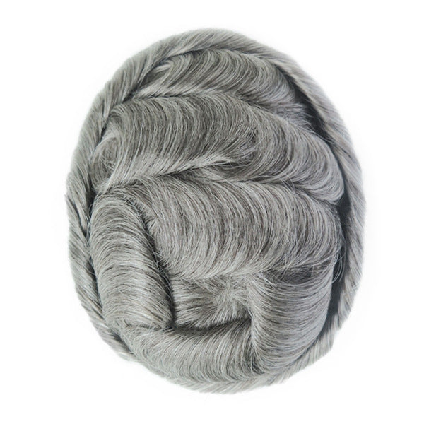 BH LACE | Men's Hair Replacement System | 8″x10″ Full Swiss Lace | Hand-Tied | #4ASH Color | 6″ Length