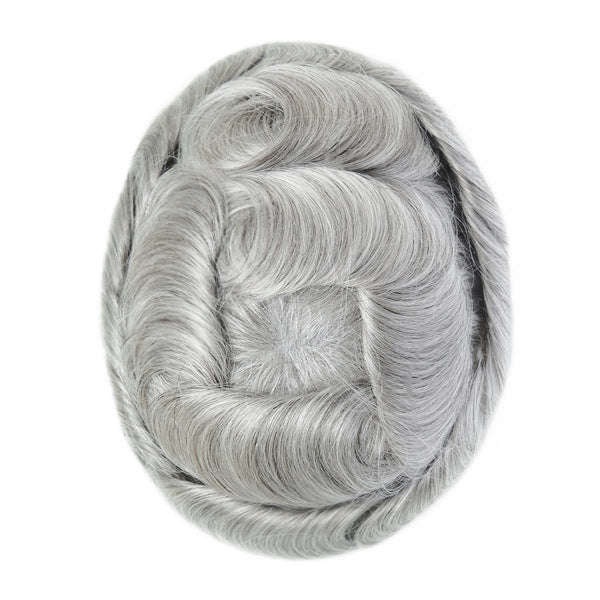 BH LACE | Men's Hair Replacement System | 8″x10″ Full Swiss Lace | Hand-Tied | #4ASH Color | 6″ Length