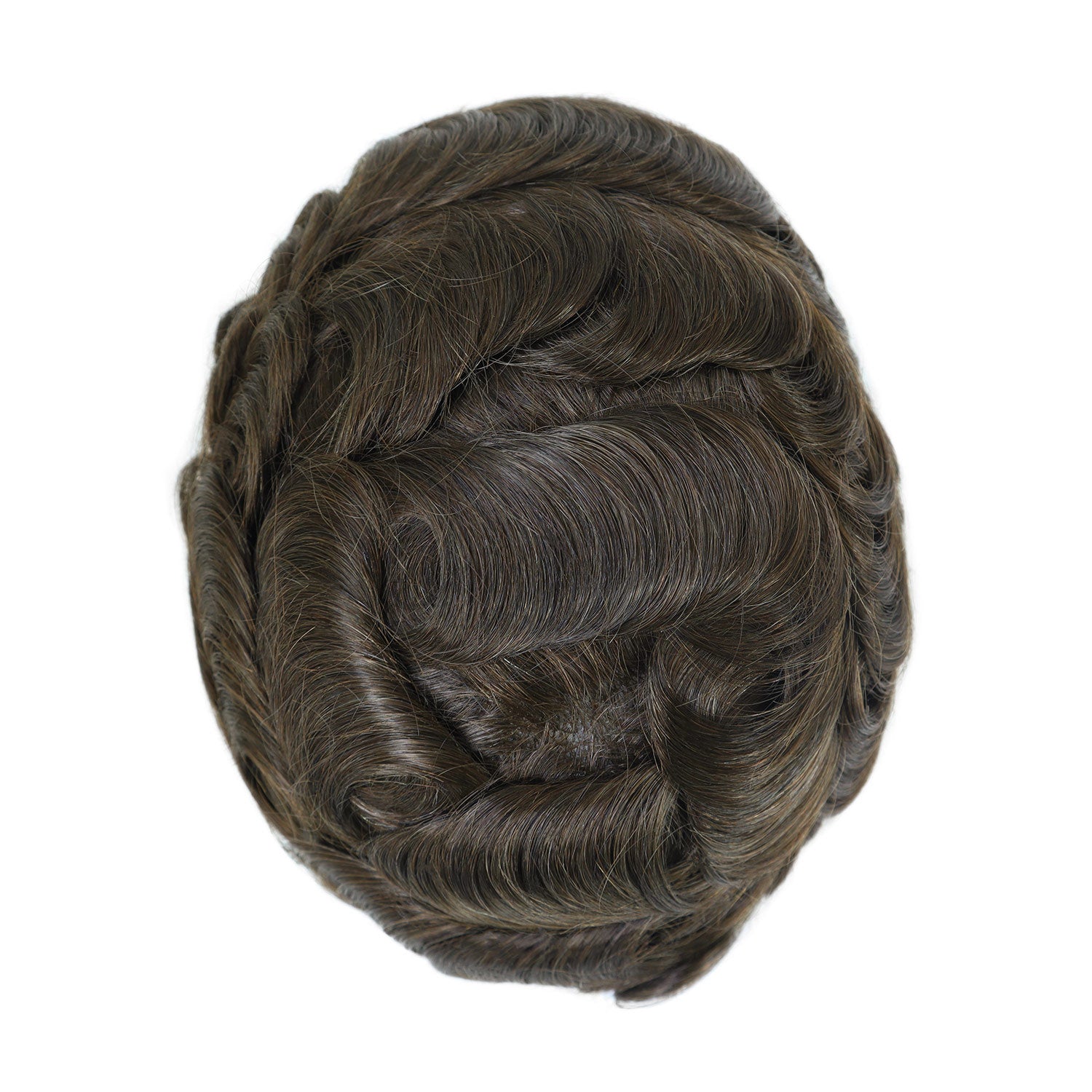 BH LACE | Men's Hair Replacement System | 8″x10″ Full Swiss Lace | Hand-Tied | #4ASH Color | 6″ Length