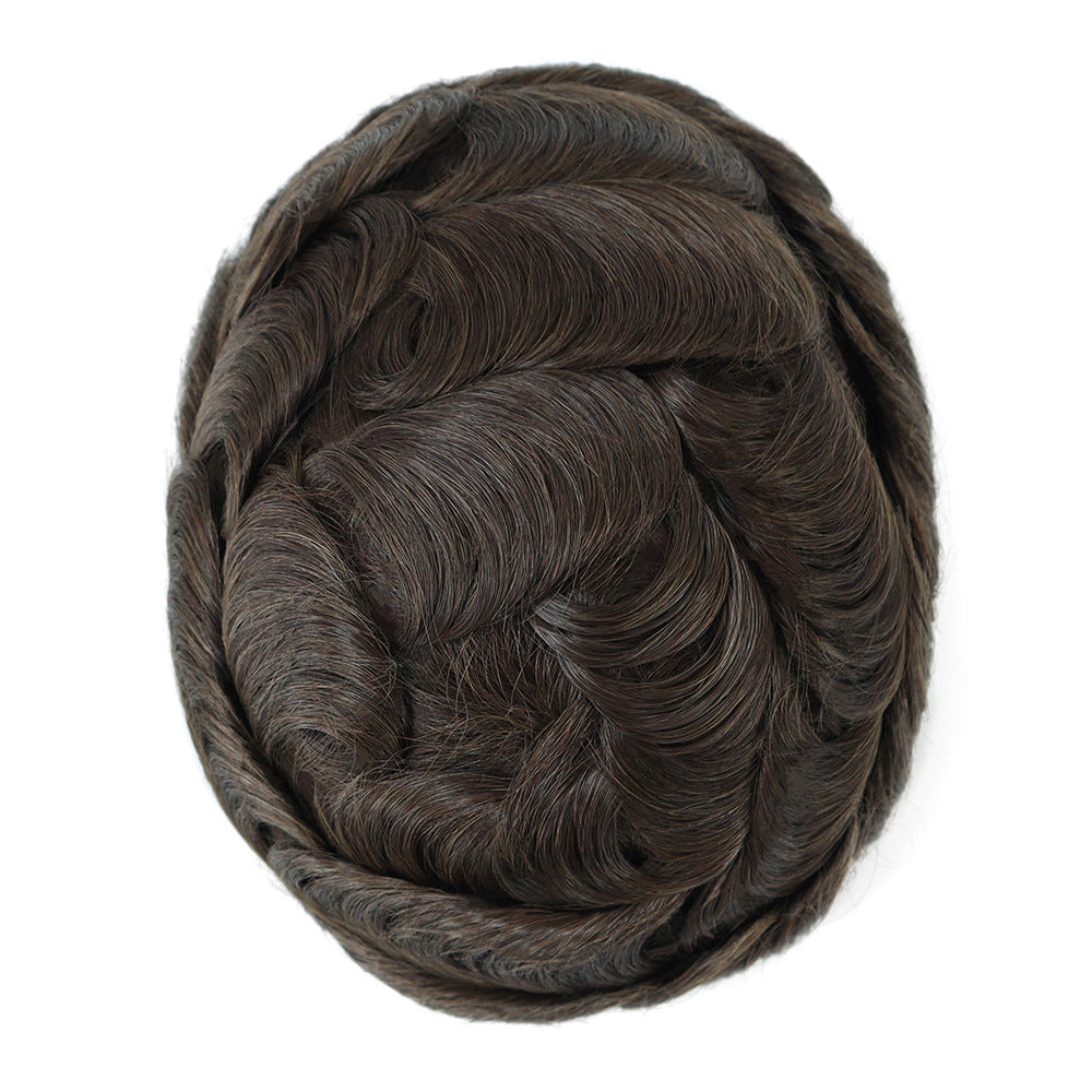 SilkCraftWigs BHQ6 8x10" Men's Hair System | Lace Front & Top + PU Back | Hand-Tied | Multi-Color