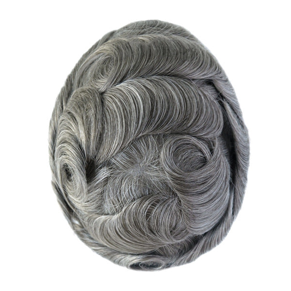 BH LACE | Men's Hair Replacement System | 8″x10″ Full Swiss Lace | Hand-Tied | #4ASH Color | 6″ Length