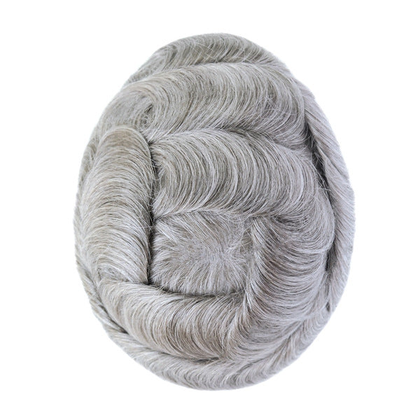 BH LACE | Men's Hair Replacement System | 8″x10″ Full Swiss Lace | Hand-Tied | #4ASH Color | 6″ Length