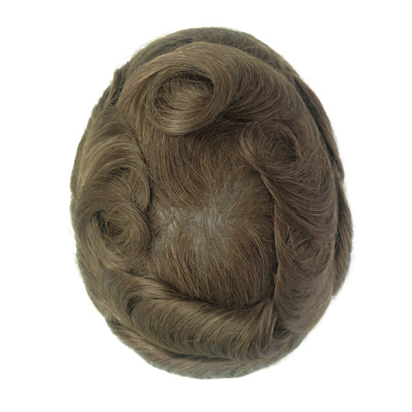 BH LACE | Men's Hair Replacement System | 8″x10″ Full Swiss Lace | Hand-Tied | #4ASH Color | 6″ Length