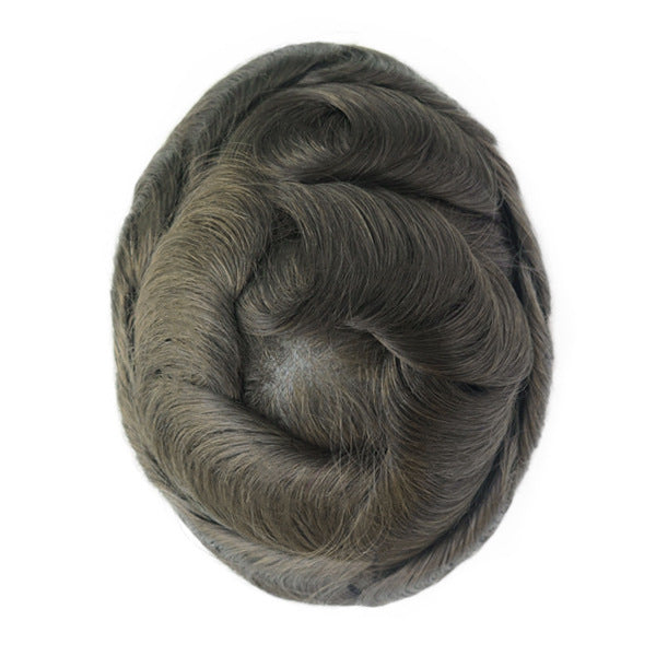 Silkcraft Wigs Q6 Swiss Lace Front Hair System for Men – PU Perimeter Human Hair Toupee 6 Inch