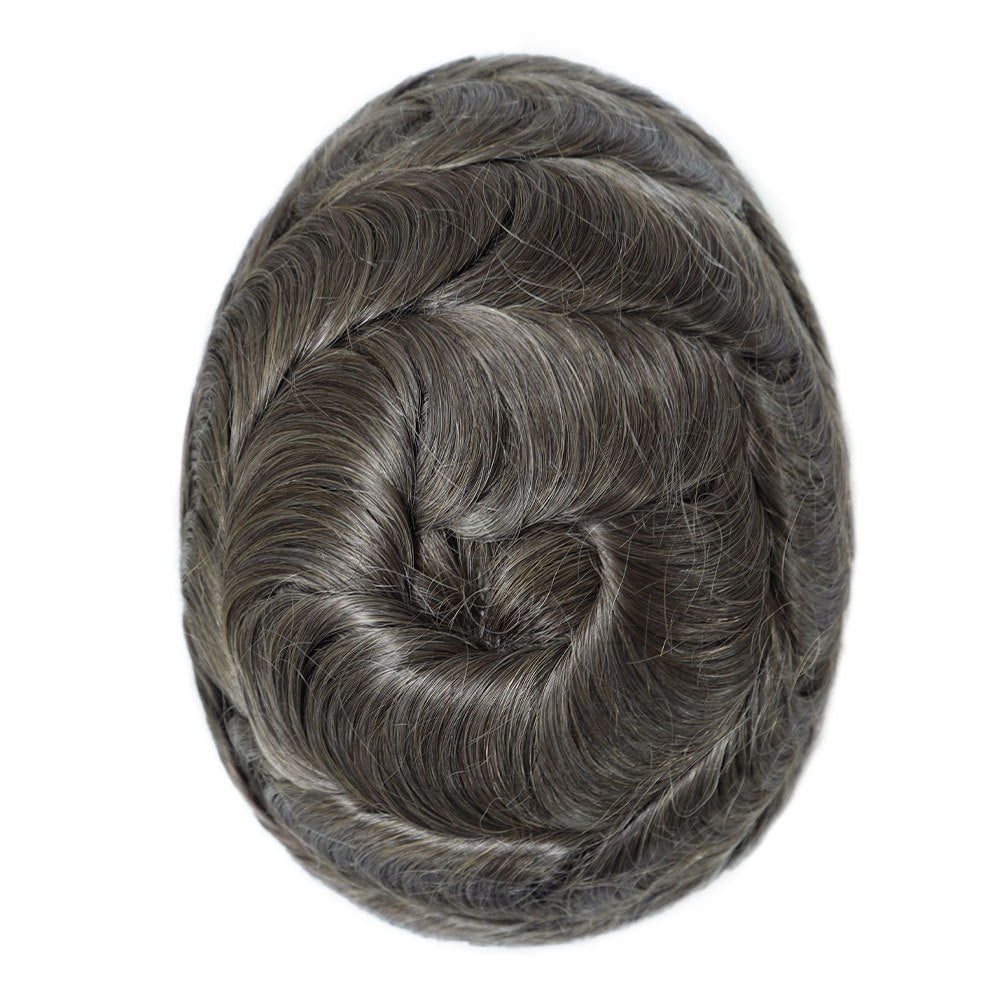 SilkCraftWigs 8x10" Men's Hair System | PU + Lace Base | Hand-Tied | Multi-Color