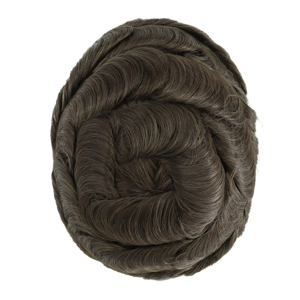 SilkCraftWigs BOND 8x10" Men's Hair System | MONO + Lace Base | Hand-Tied | Multi-Color