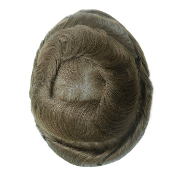 BH LACE | Men's Hair Replacement System | 8″x10″ Full Swiss Lace | Hand-Tied | #4ASH Color | 6″ Length