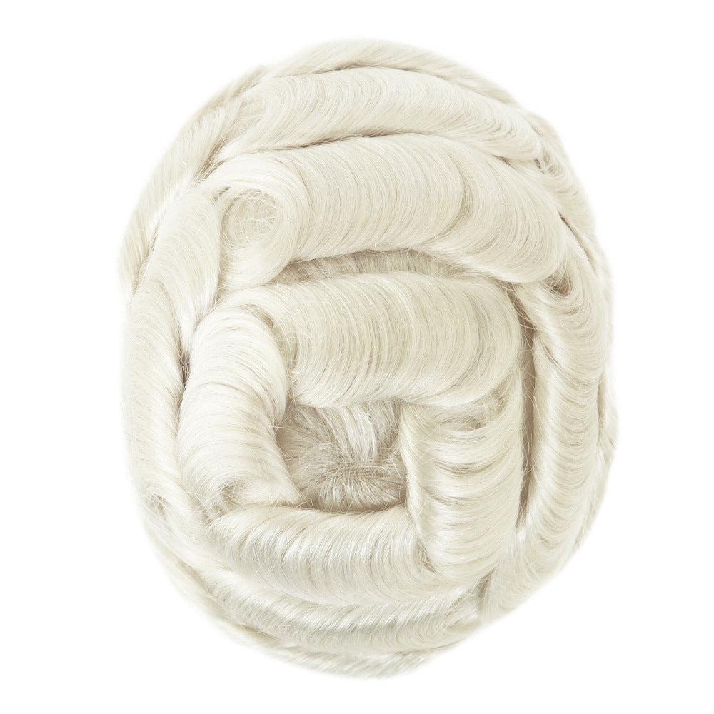 SilkCraftWigs BHQ6 8x10" Men's Hair System | Lace Front & Top + PU Back | Hand-Tied | Multi-Color