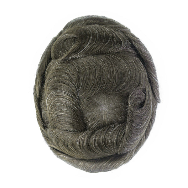 BH LACE | Men's Hair Replacement System | 8″x10″ Full Swiss Lace | Hand-Tied | #4ASH Color | 6″ Length