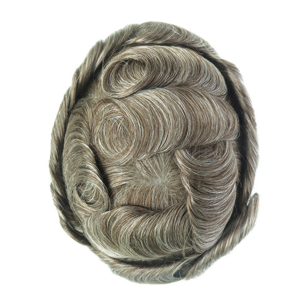 BH LACE | Men's Hair Replacement System | 8″x10″ Full Swiss Lace | Hand-Tied | #4ASH Color | 6″ Length