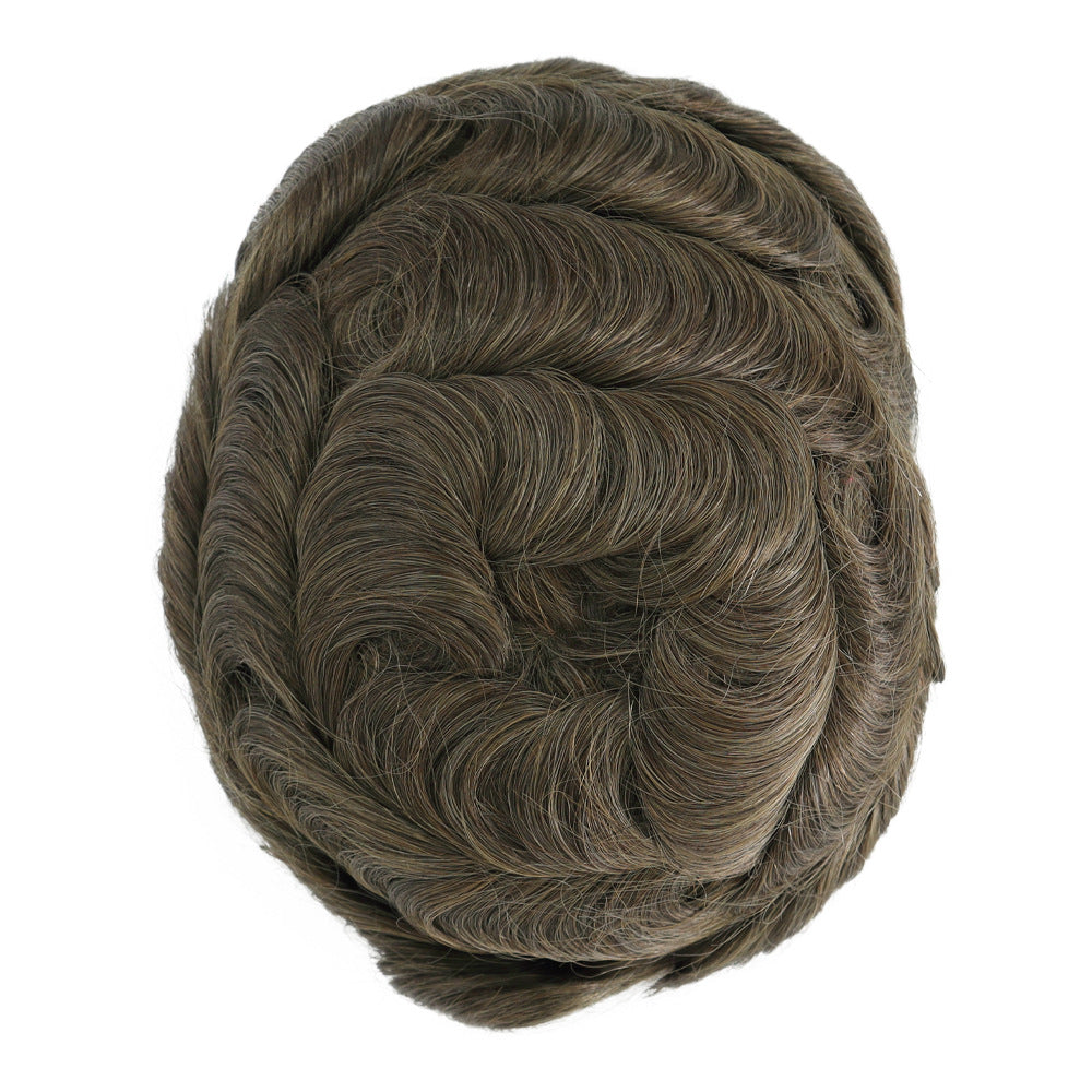 SilkCraftWigs BHQ6 8x10" Men's Hair System | Lace Front & Top + PU Back | Hand-Tied | Multi-Color