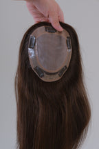 SilkCraft Wigs |  Silk Top Hair Topper | 5.5″x6.5″ Base | 16″ Straight | 120% Density