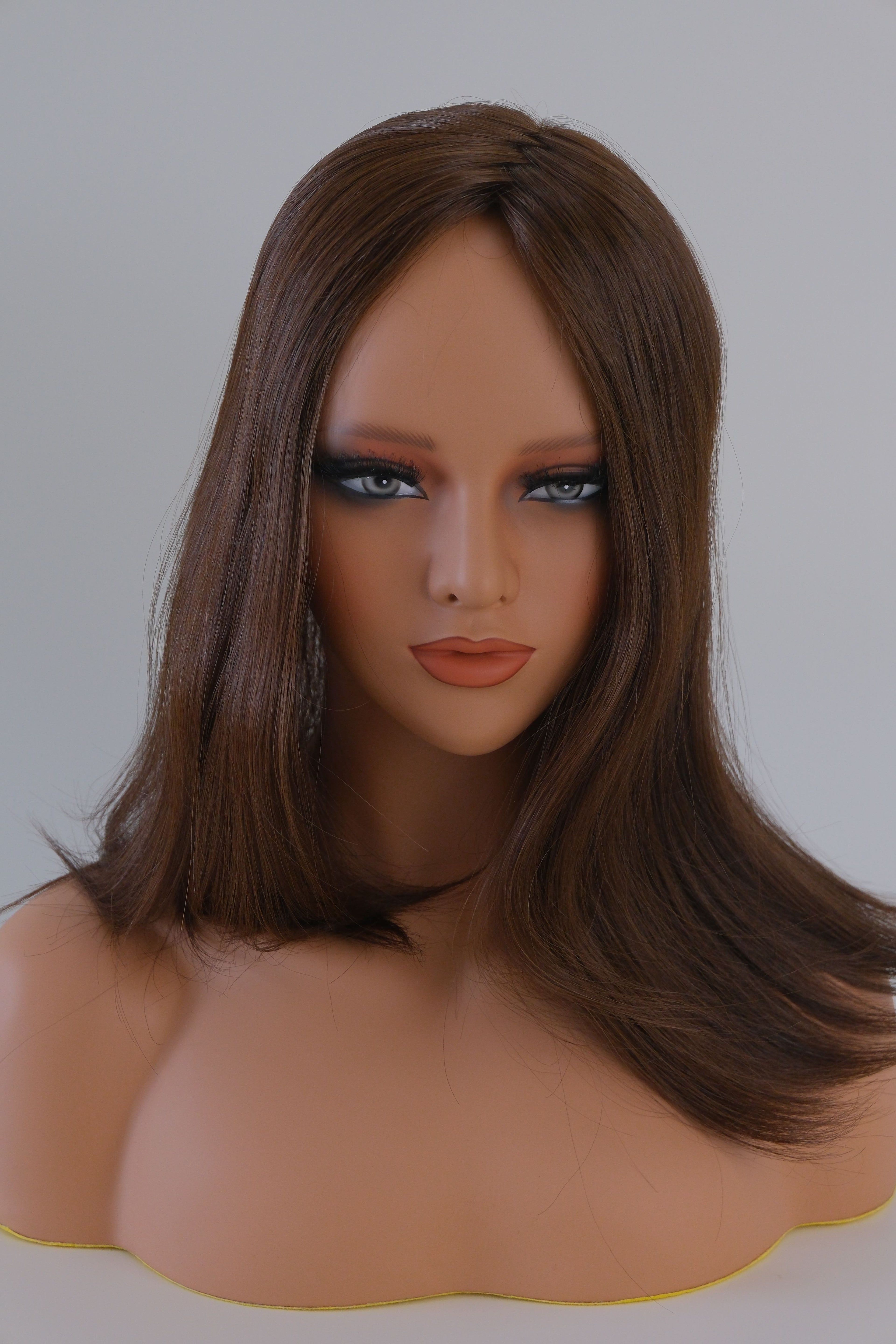 SilkCraft Wigs |  Silk Top Hair Topper | 5.5″x6.5″ Base | 16″ Straight | 120% Density