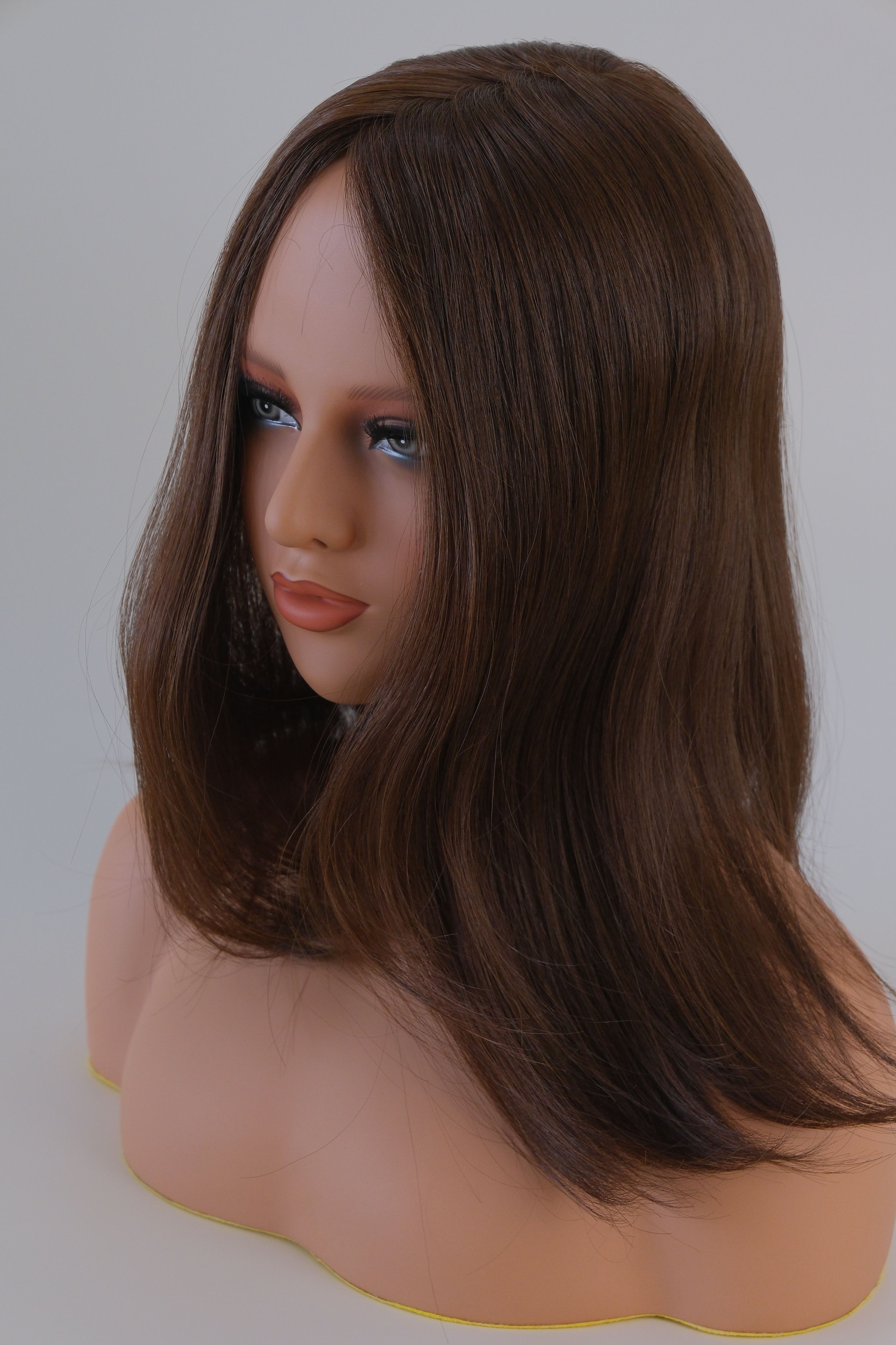 SilkCraft Wigs |  Silk Top Hair Topper | 5.5″x6.5″ Base | 16″ Straight | 120% Density