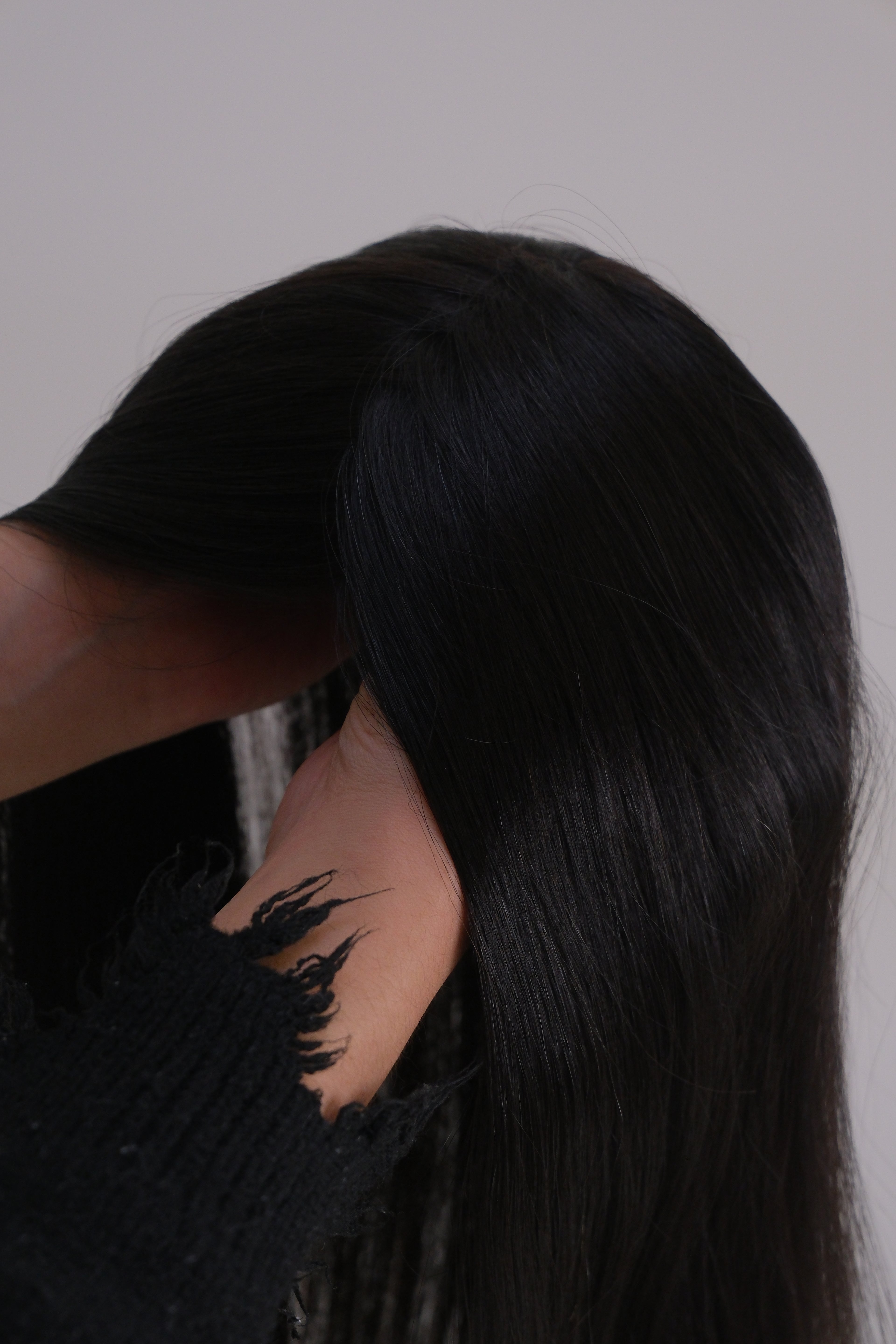 SilkCraft Wigs |  Full Injection Skin Wig | 5"x6.7" Base | 17" Straight Mongolian Hair | Center Crown | 3-Clip Design