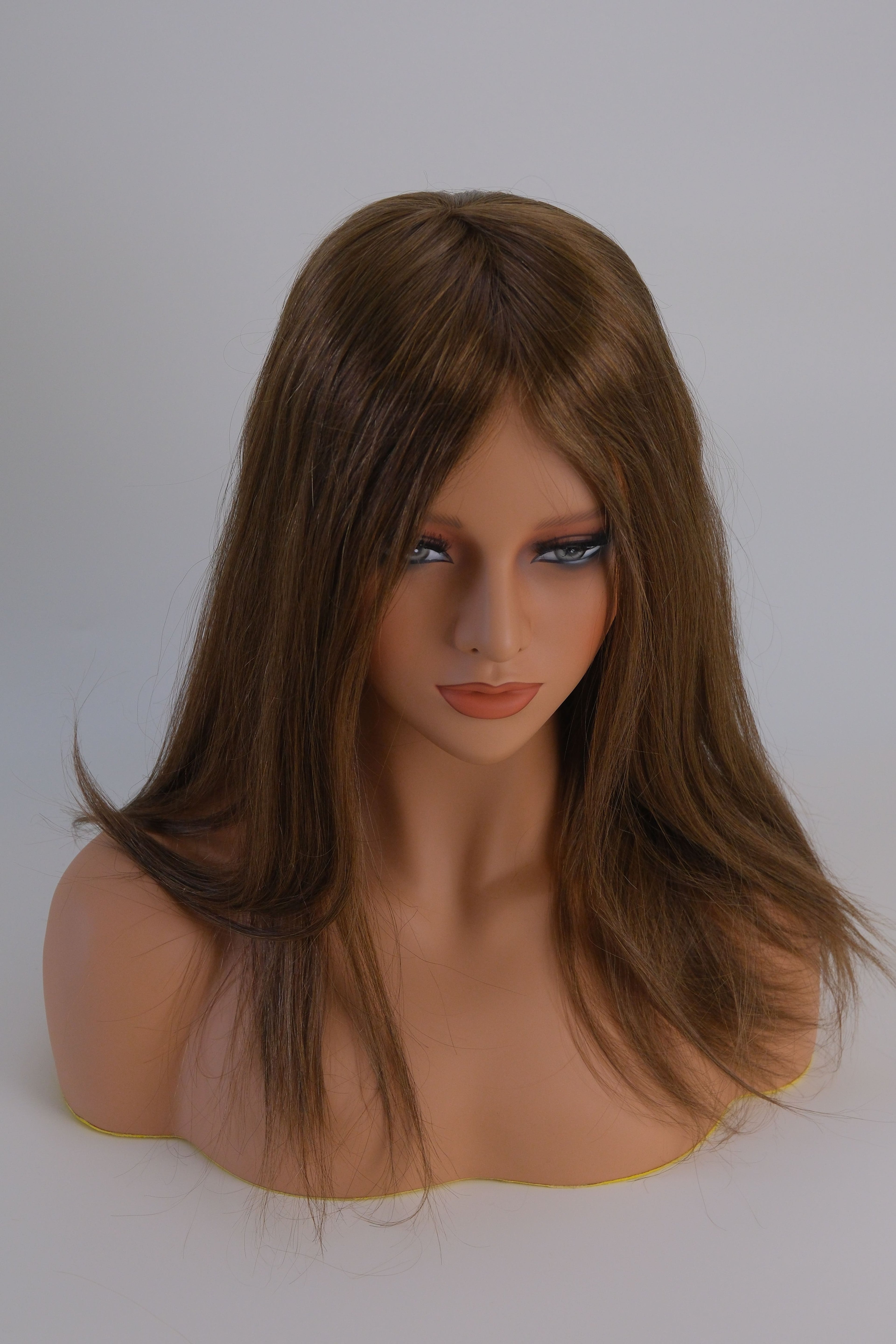 SilkCraft Wigs | Korean Lace & Poly Edge Topper | 16″ Brazilian Hair | 130% Medium Density