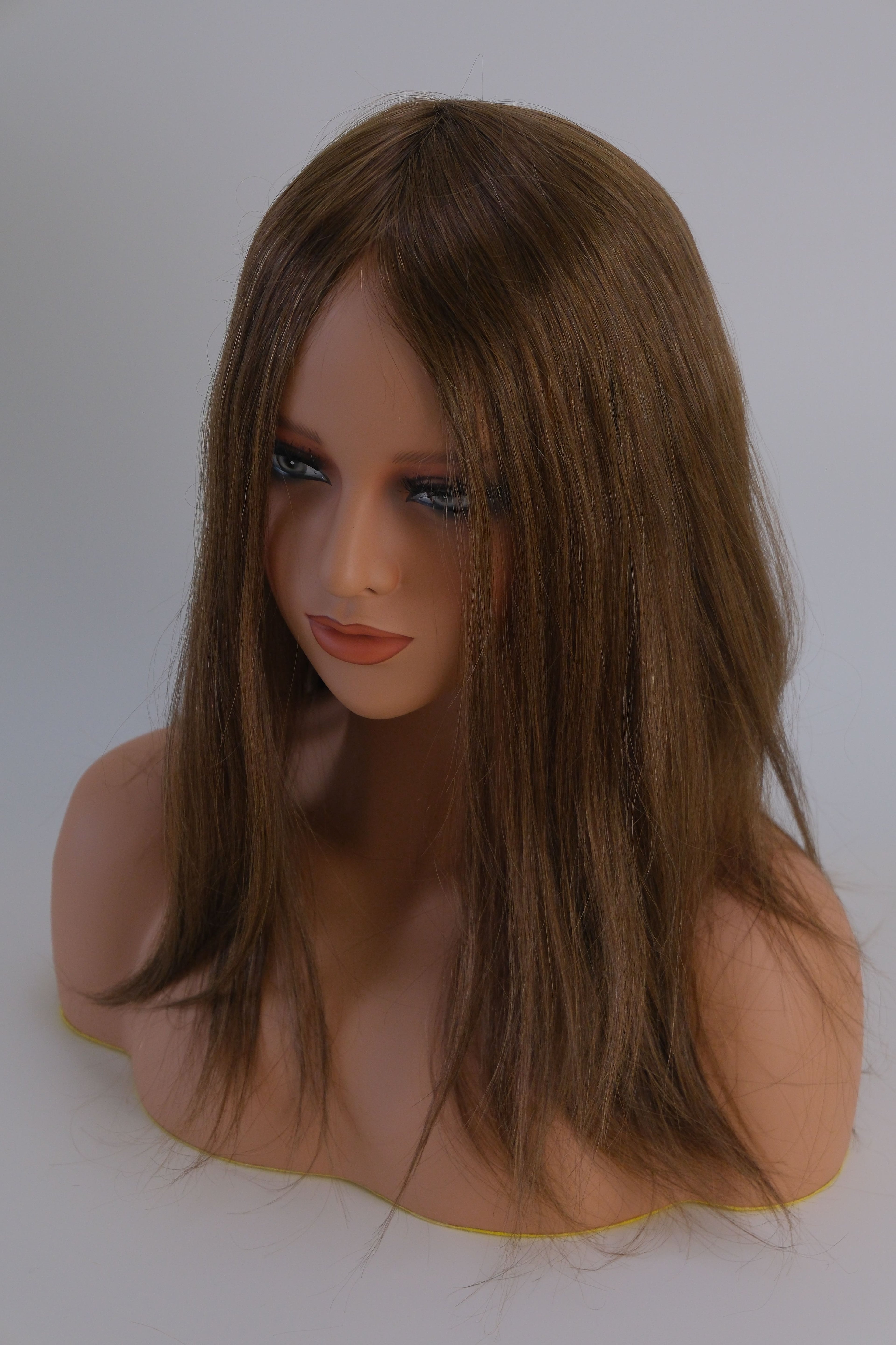 SilkCraft Wigs | Korean Lace & Poly Edge Topper | 16″ Brazilian Hair | 130% Medium Density