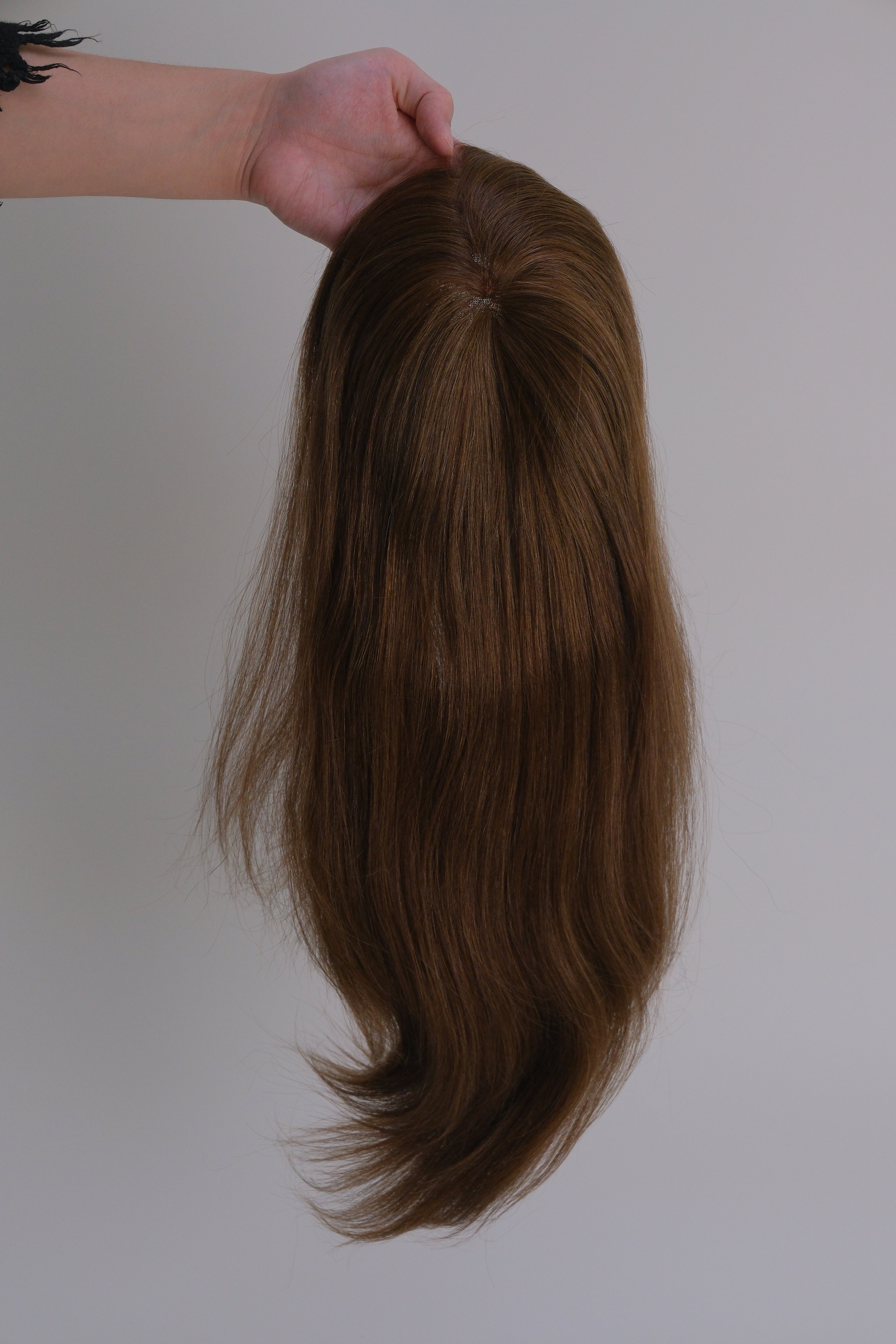 SilkCraft Wigs | Hair Topper with French Lace & Polyskin Edge | 7″x9″ Base | 16″ Brazilian Straight | 130% Density