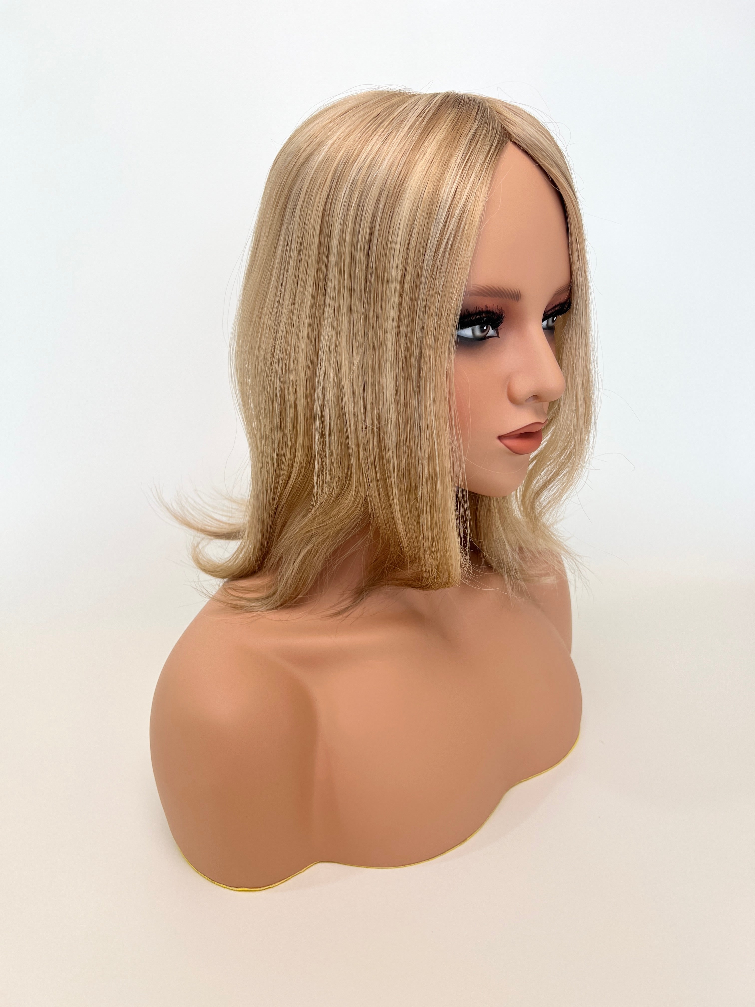 SilkCraft Wigs | TP18 Mono Top Hair Topper for Thinning Crown | 13″ Straight | #Cafe Brown