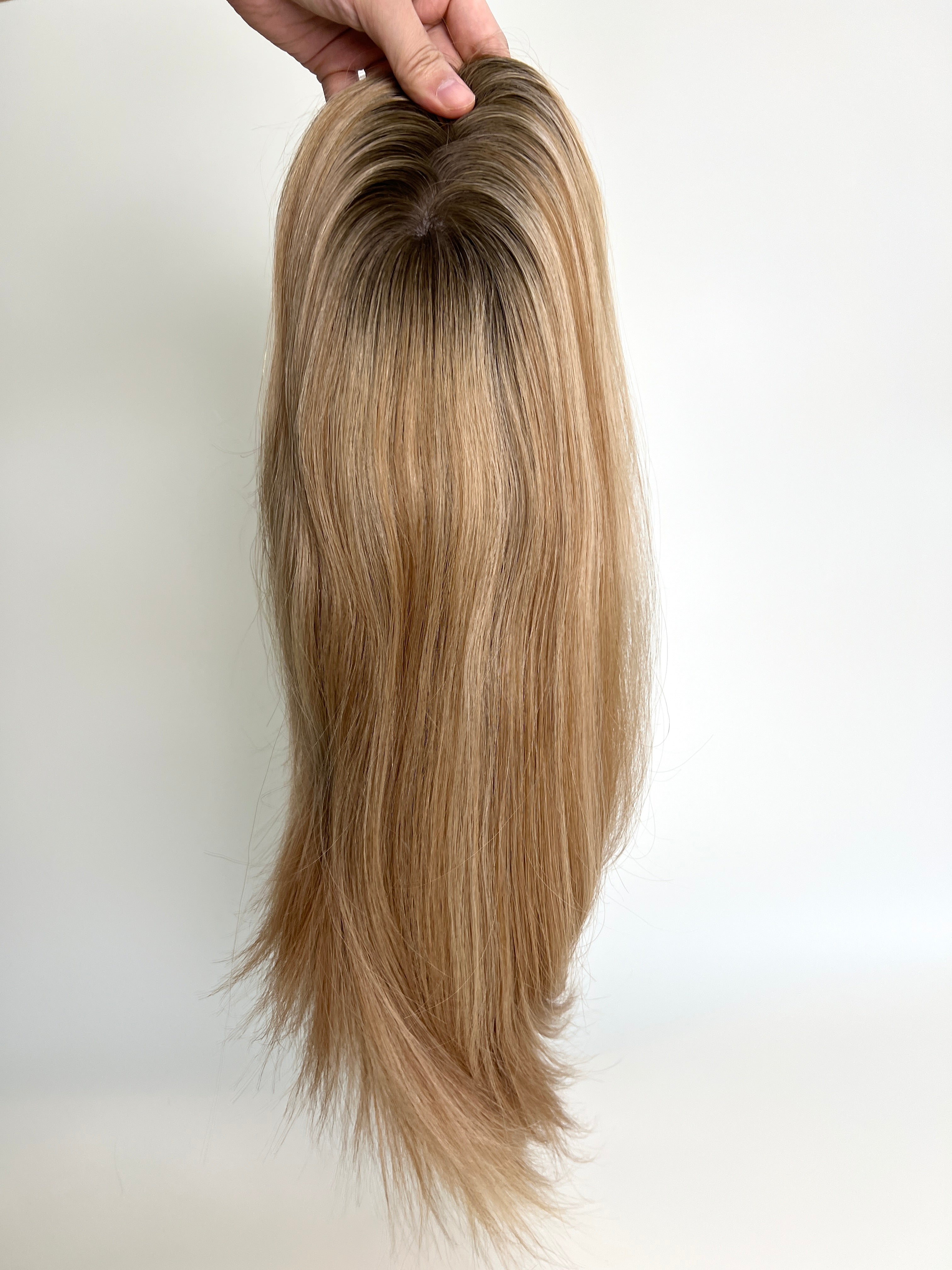 Premium Hand-Tied Jewish Wig (Kosher Wig) | 100% Human Hair | 8″x8″ Full Lace Top | 120% Density | 14"-18" Straight