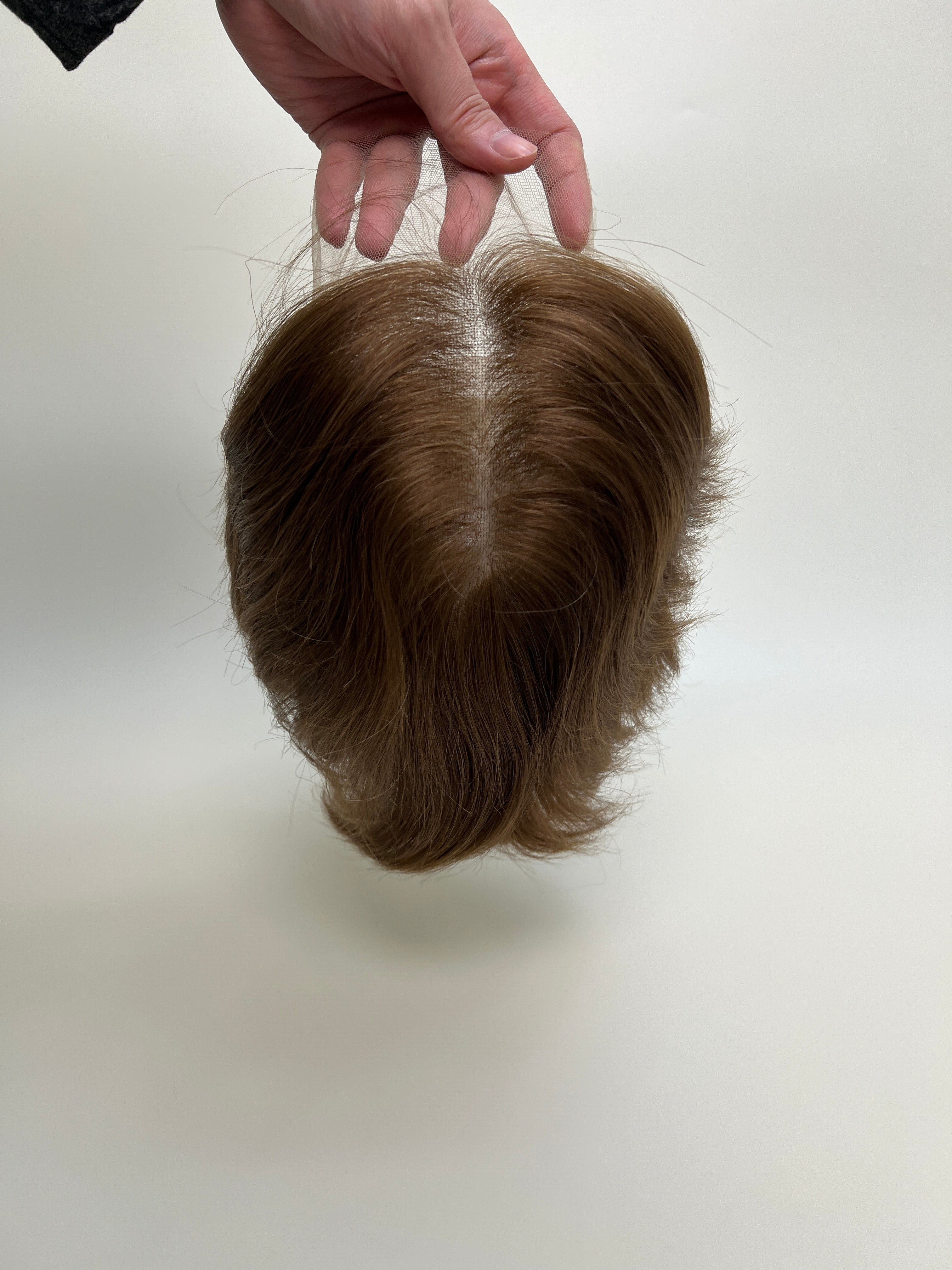 SilkCraftWigs JW70 | 6 Inch Straight Human Hair Wig | Realistic Jewish Hairline & European Hair | Color NC6 | 120% Density