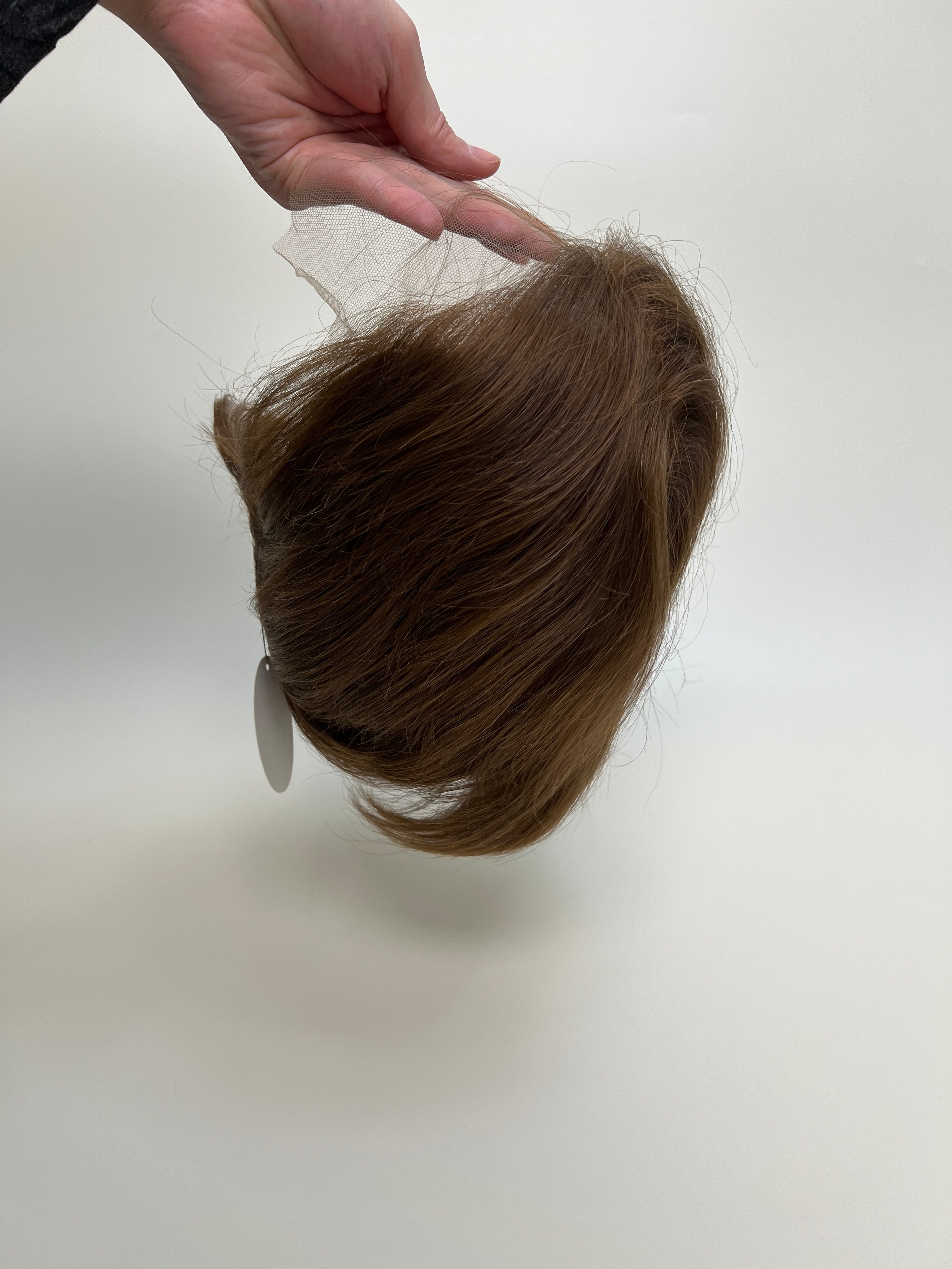 SilkCraftWigs JW70 | 6 Inch Straight Human Hair Wig | Realistic Jewish Hairline & European Hair | Color NC6 | 120% Density